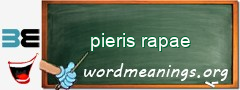 WordMeaning blackboard for pieris rapae